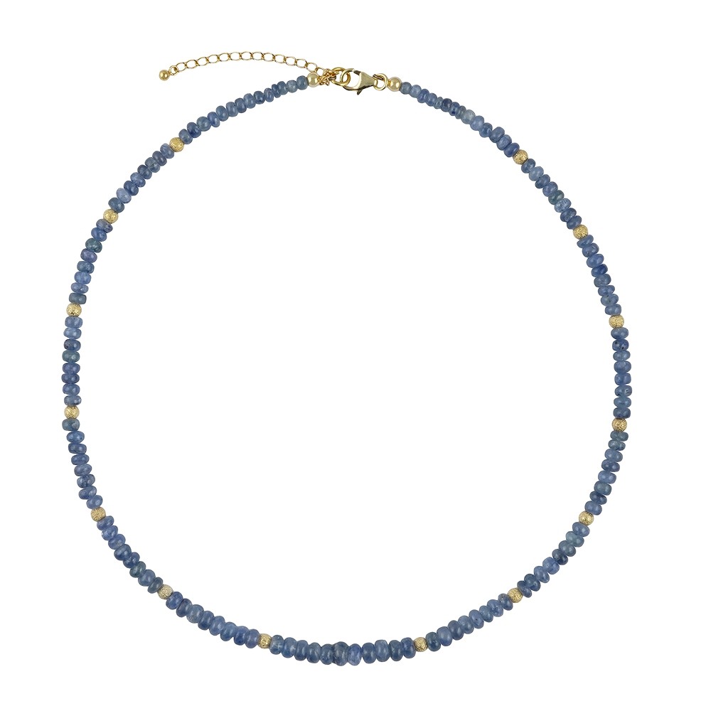 Collar Zafiro, botón, único 004 | piedras preciosas, piedras curativas y joyería