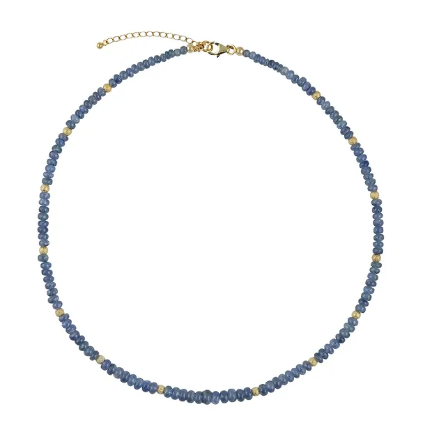 Sapphire necklace, button, unique 004 | wholesale gems, healing stones & jewelry