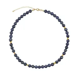 2822137005 Atelier necklace Sapphire, faceted beads, gold-plated, unique 005 | Marco Schreier