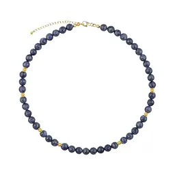 2822137006 Collar Atelier Zafiro, cuentas facetadas, chapado en oro, único 006 | Marco Schreier