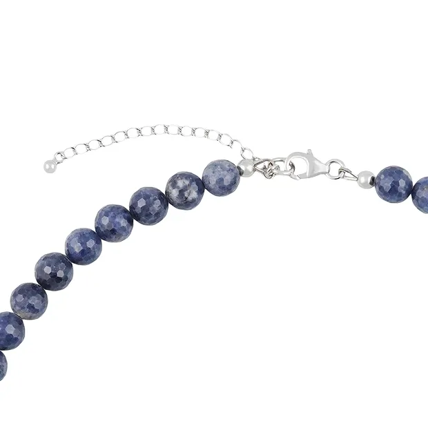 Collana Atelier Zaffiro, perle sfaccettate, unico 007 | Marco Schreier