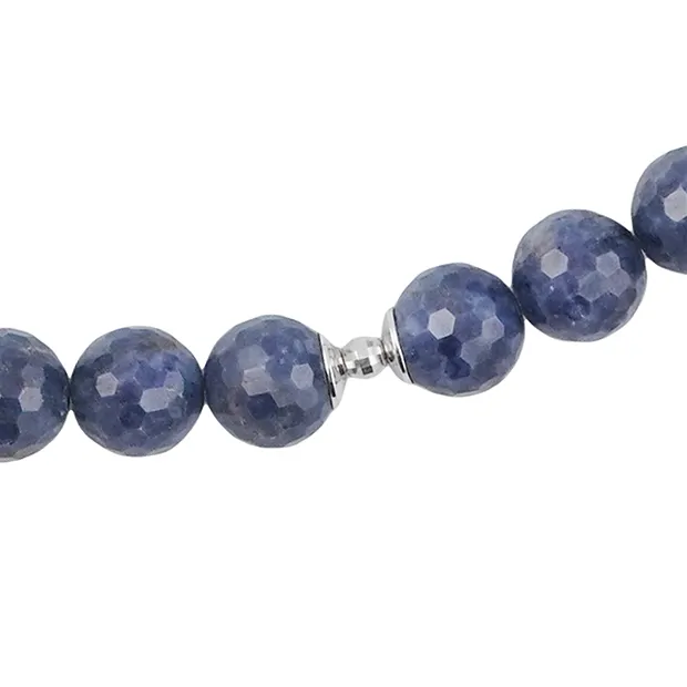 Collana Atelier Zaffiro, perle sfaccettate, unico 007 | Marco Schreier