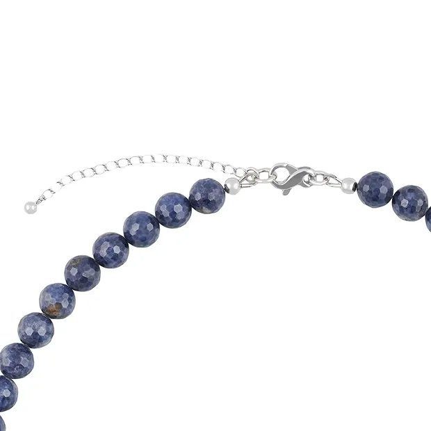 Collana Atelier Zaffiro, perle sfaccettate, unico 008 | Marco Schreier