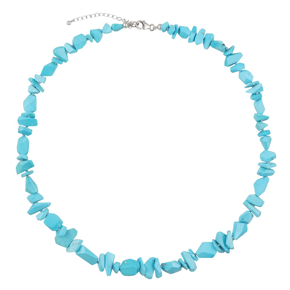 Collana Atelier Turchese, forme libere, rodiato, unico 002 | Marco Schreier