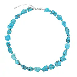 2822155003 Atelier necklace Turquoise, Freeforms, rhodiniert, unique 003 | Marco Schreier