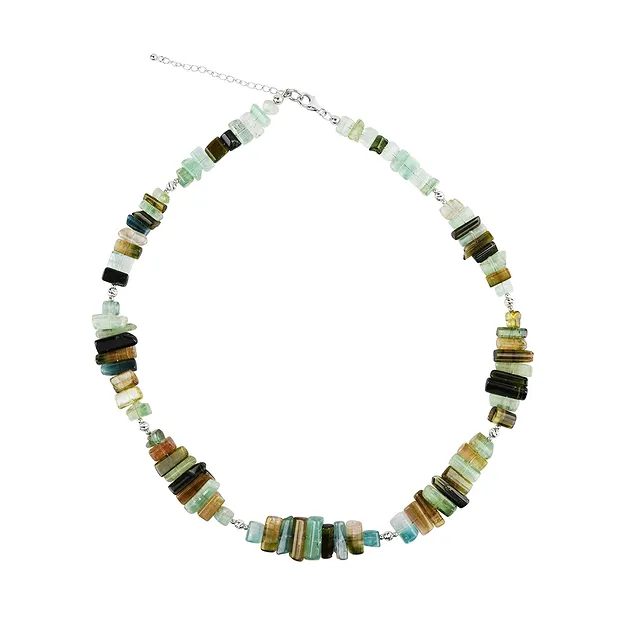 Collana di Tormalina (verde), barre (08 - 16 mm), unico 002 | Marco Schreier