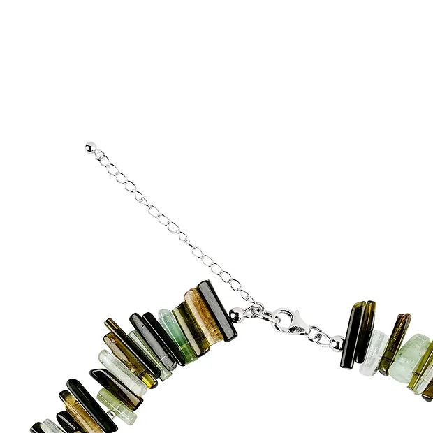 Collana di Tormalina (verde), aste (10 - 20 mm), unica 004 | Marco Schreier