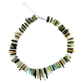 Tourmaline (green) necklace, rods (10 - 20mm), unique 004 | Marco Schreier