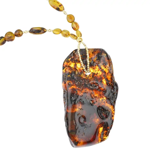Collier Kopal, Unikat 003 | Schreier Großhandel Edelsteine, Heilsteine & Schmuck