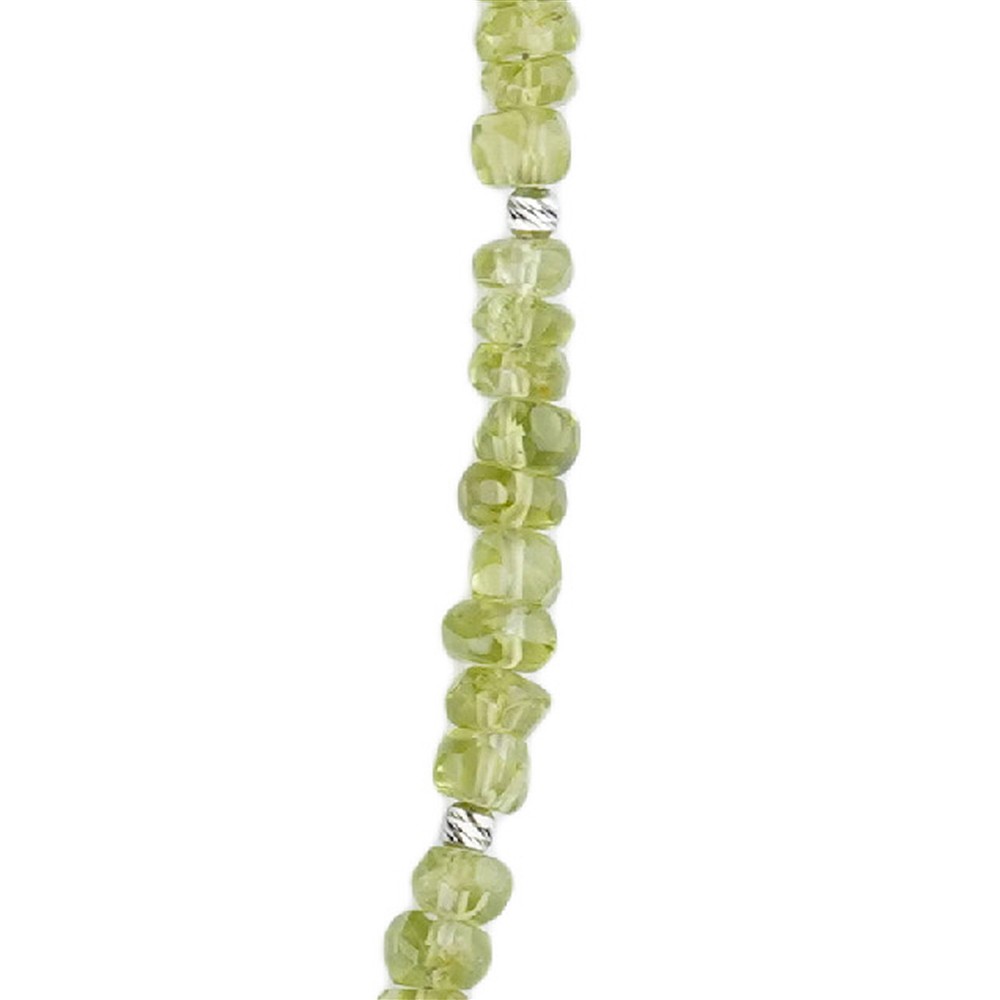 Necklace Ammolite, Peridote, faceted buttons, unique 003 | Marco Schreier