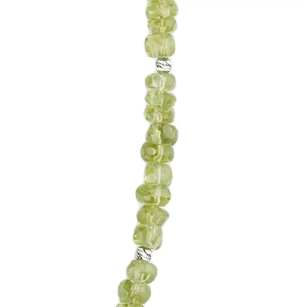 Necklace Ammolite, Peridote, faceted buttons, unique 003 | Marco Schreier