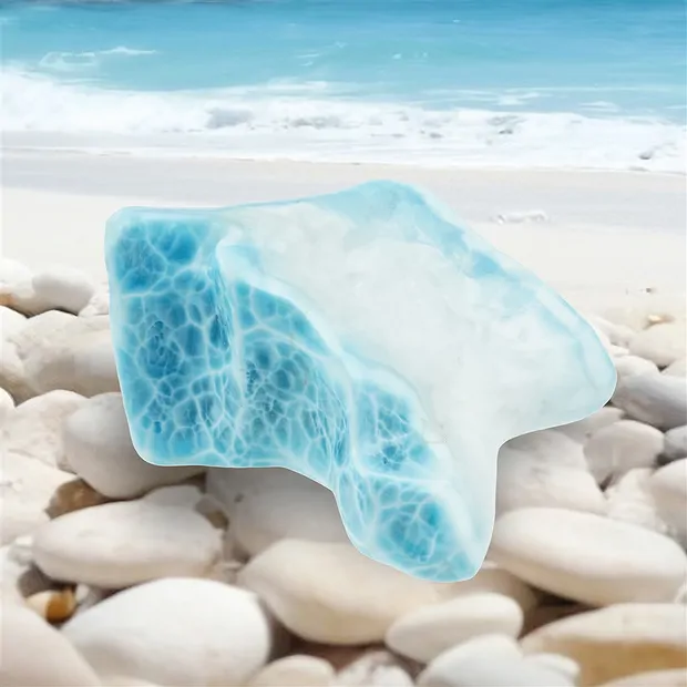 Freeform Larimar 9,6 x 4,0cm, Unikat 094 | GH Edelsteine, Heilsteine & Schmuck