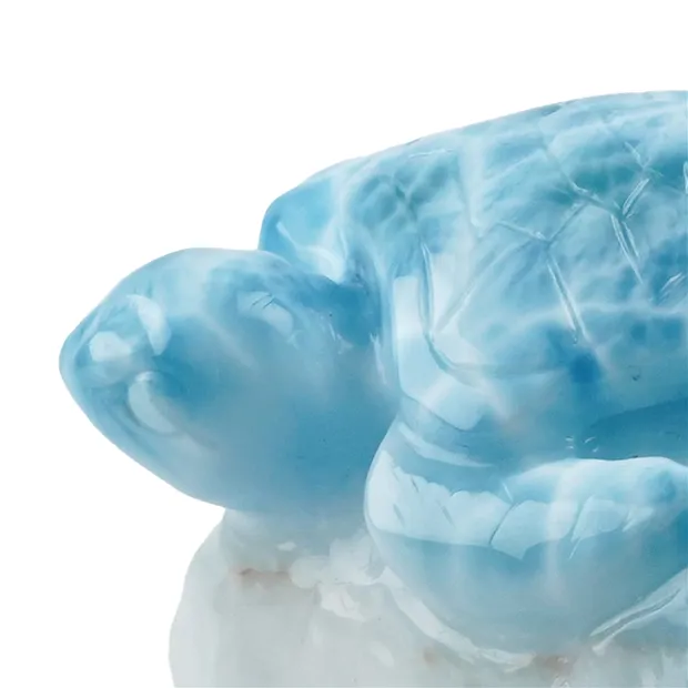 Gravur Larimar Schildkröten, 7,9 x 3,3cm, Unikat 096 | Marco Schreier