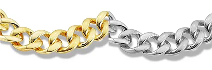 Anchor chains silver & gold plated | wholesaler gems, healing stones & jewelry
