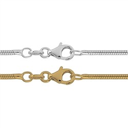 Chaîne maille serpent argent & plaqué or | Marco Schreier