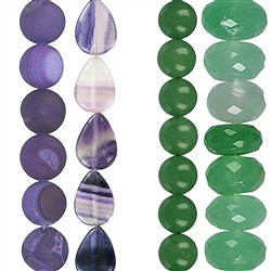 Edelsteinstränge nach Farbwelten | Großhändler Edelsteine, Heilsteine & Schmuck