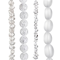 Fili di pietra preziosa cristallo di rocca | grossista gemme e pietre curative