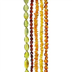 Fili di pietra preziosa ambra e copale | grossista gemme e pietre curative