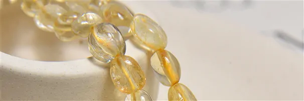 Tiras de gemas de citrino | piedras preciosas, piedras curativas y joyería