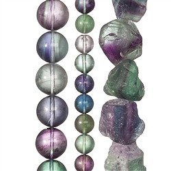 Fili di gemme di fluorite | Ingrosso Schreier; gemme, pietre curative e gioielli
