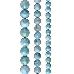 Fili di gemme Larimar | grossista - gemme, pietre preziose e curative, gioielli