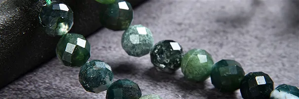 Edelsteinstränge Moosachat | Mineralienhandlung Edelsteine, Heilsteine & Schmuck