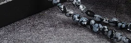 Edelsteinstränge Schneeflocken-Obsidian | GH Edelsteine, Heilsteine & Schmuck