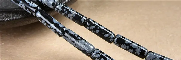 Cordons de pierres précieuses Obsidienne flocon de neige | Marco Schreier
