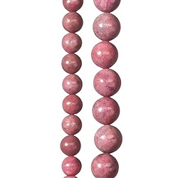 Edelsteinstränge Rhodonit | Schreier Großhandel Edelsteine, Heilsteine & Schmuck