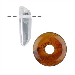 Pierres pr&#xE9;cieuses perc&#xE9;es &amp; beignets de pierres pr&#xE9;cieuses