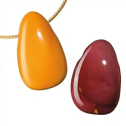 Pietra burattata forata da F a N | Gemme Schreier, pietre curative e gioielli