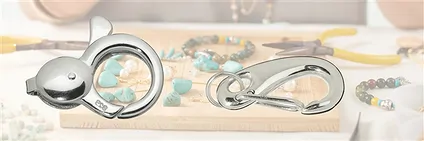 Modelos con mosquetón plateado | piedras preciosas, piedras curativas y joyería