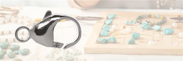 Moschettone argentato con occhiello fisso | grossista gemme e pietre curative