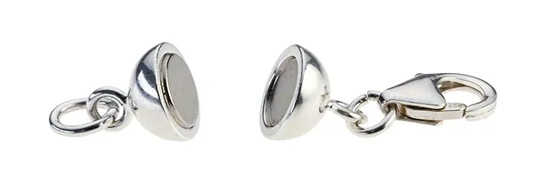 Magnet‑Verschlüsse | Schmuck-Schließen mit Silberoberfläche