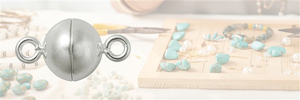 Fermoirs magnétiques ronds | Pierres précieuses, pierres thérapeutiques & bijoux