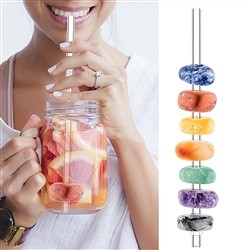 VitaJuwel Straw Glas-Trinkhalme | Großhändler Edelsteine, Heilsteine & Schmuck