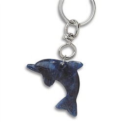 Stein-Schlüsselanhänger Delfin | Großhändler Edelsteine, Heilsteine & Schmuck