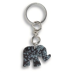 Stein-Schlüsselanhänger Elefant | Großhändler Edelsteine, Heilsteine & Schmuck