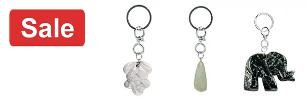 Stone Key Chain Frog | Marco Schreier wholesale - gems, healing stones & jewelry