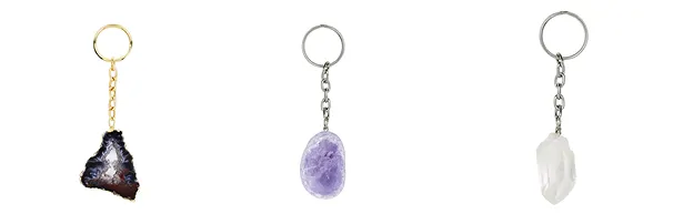 Schlüsselanhänger Rohkristalle, Scheiben | GH Edelsteine, Heilsteine & Schmuck