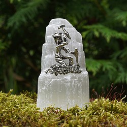 Pietre preziose con figure in metallo | grossista gemme e pietre curative