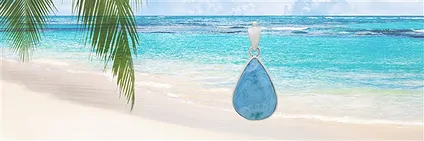 Pendant with Larimar | Marco Schreier wholesale - gems, healing stones & jewelry