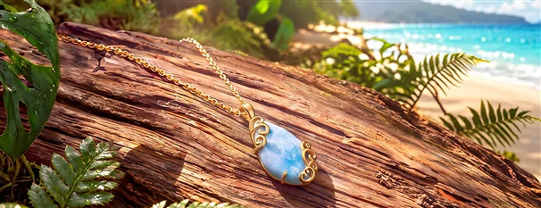 Pendant with Larimar | Marco Schreier wholesale - gems, healing stones & jewelry