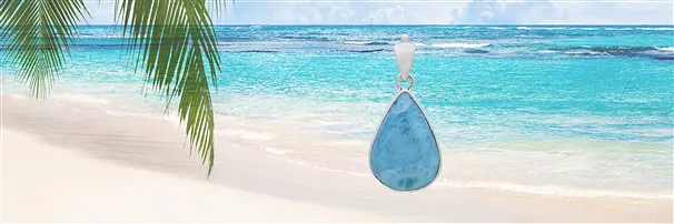 Pendant with Larimar | Marco Schreier wholesale - gems, healing stones & jewelry