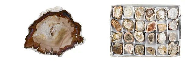 Minerales en una caja | Schreier piedras preciosas, piedras curativas y joyería