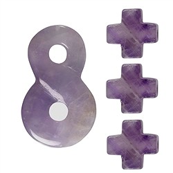 Ciambelle e pezzi di pietra forati Ametista | grossista gemme e pietre curative