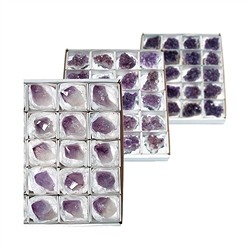 Cartoni e piatti con ametista | gemme, pietre curative e gioielli all'ingrosso