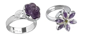 Rings with amethyst | Marco Schreier wholesaler - gems, healing stones & jewelry
