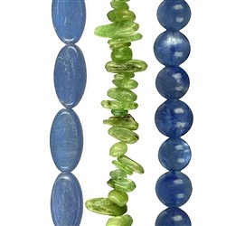 Strands Kyanite blue and green | minerals trade - gems, healing stones & jewelry