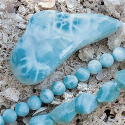 Larimar (blue pectolite) | wholesaler - gems, precious & healing stones, jewelry